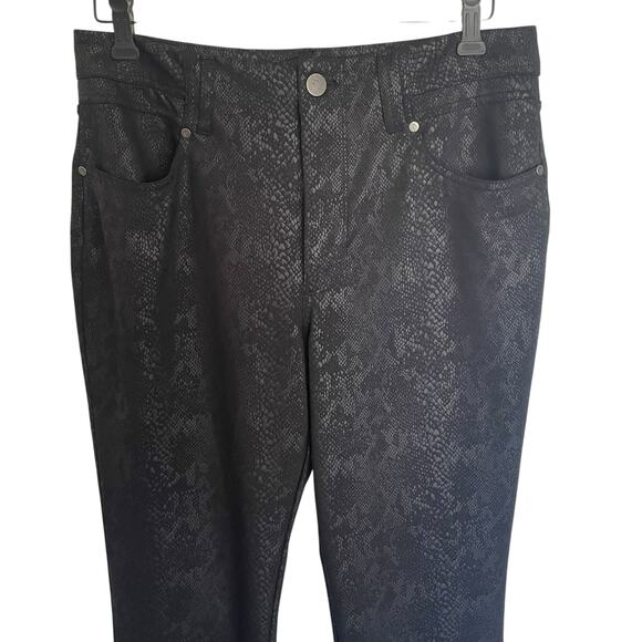 Simply Vera VeraWang Black Reptile Print Skinny Pants Size L Stretchy Going Out - Picture 3 of 9